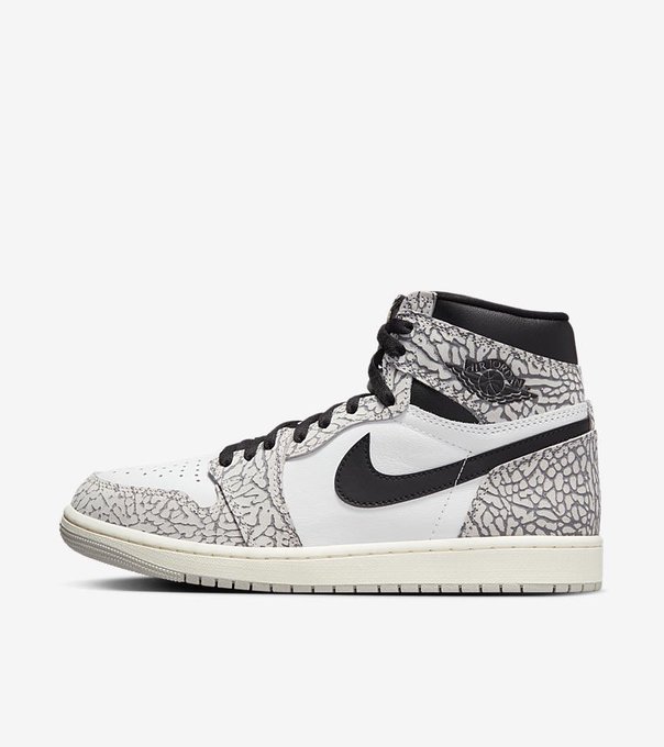 thesolesupplier's tweet photo. Official images of the Air Jordan 1 High OG "White Cement" 🐘 https://t.co/RSn2mLGbGx