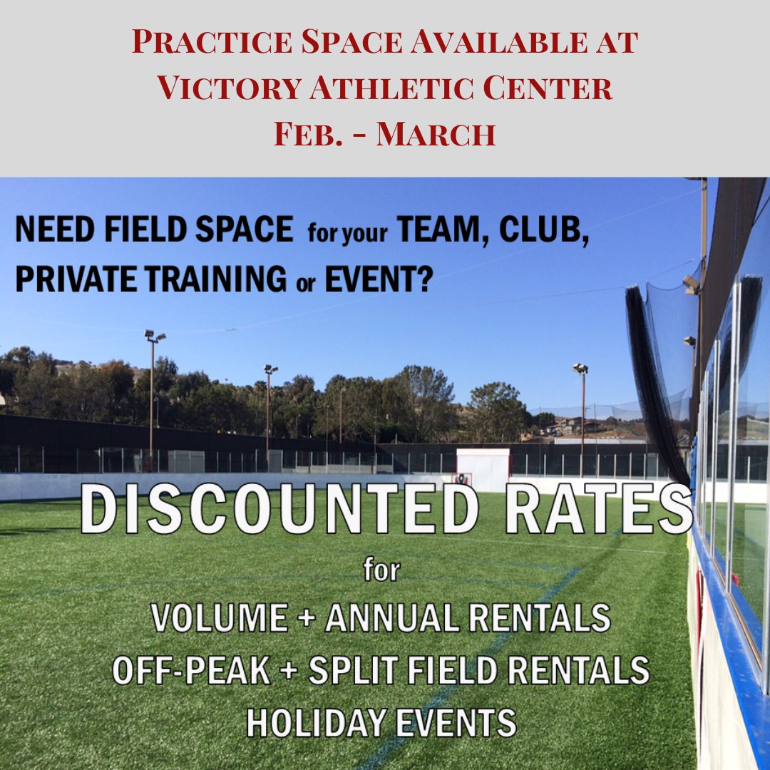 PRACTICE SPACE AVAILABLE in FEB + MARCH at the Victory Athletic Center! Contact Angie at thevac@vlax.org for rates &amp; scheduling. #victoryathleticcenter #vlax thevictoryway.org/victory-athlet…