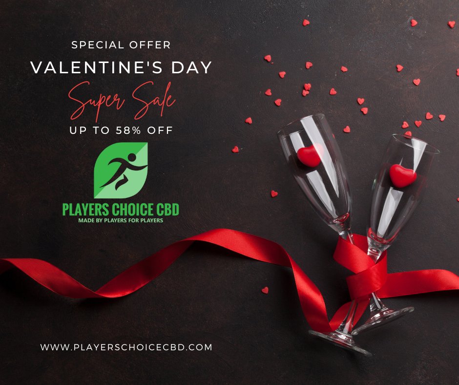 Sweetheart deals just for you! Happy Valentine's Day😘😍🥰
playerschoicecbd.com/prod.../valent…
#playerschoice #playerschoicecbd #cbd #cbdbenefits #madeforplayersbyplayers #cbdoil #cbdhealth #valentinesday #valentinessale