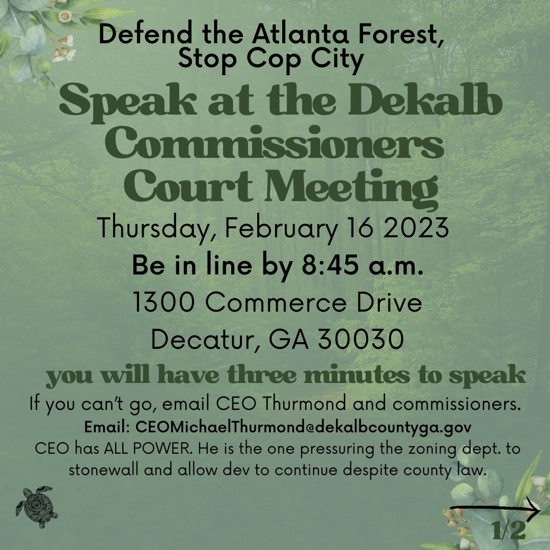 Slow Factory on Twitter "RT defendATLforest Share widely! Dekalb