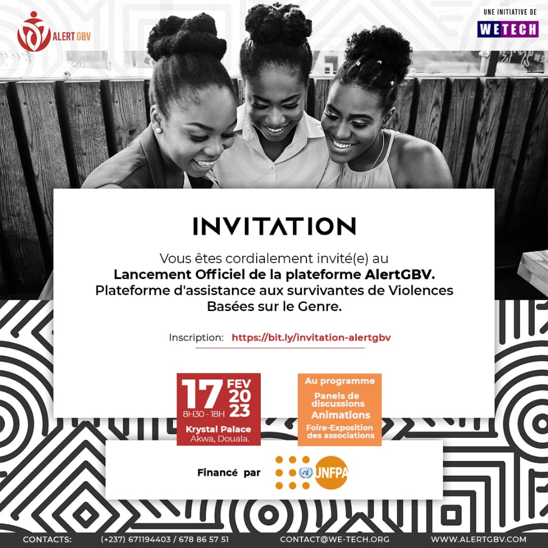 EreAfrica's tweet photo. Ce Vendredi l'Association "Elles Rayonnent Ensemble" prendra part au lancement officiel de la plateforme AlertVBG de @Wetech_Org. N'hésitez pas à vous joindre à nous. Lien d'inscription :
https://t.co/crfCqjJTUr
 Les détails sur le visuel https://t.co/e5XfcFhYN9