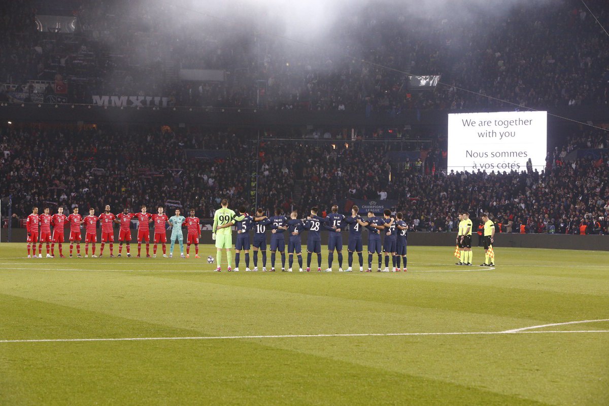 PSG_espanol's tweet photo. Nuestros pensamientos están con todas las víctimas del terremoto en Turquía y Siria. ❤️

#PSGFCB https://t.co/HYsGuF0iSM