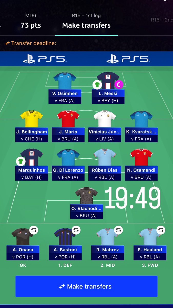 #Myteamis locked 🔒 in 
#Gameweek7⚽️ #Realfevr #Andfinally #Matchday7⚽️ #Bestoflucktoeverybody👍