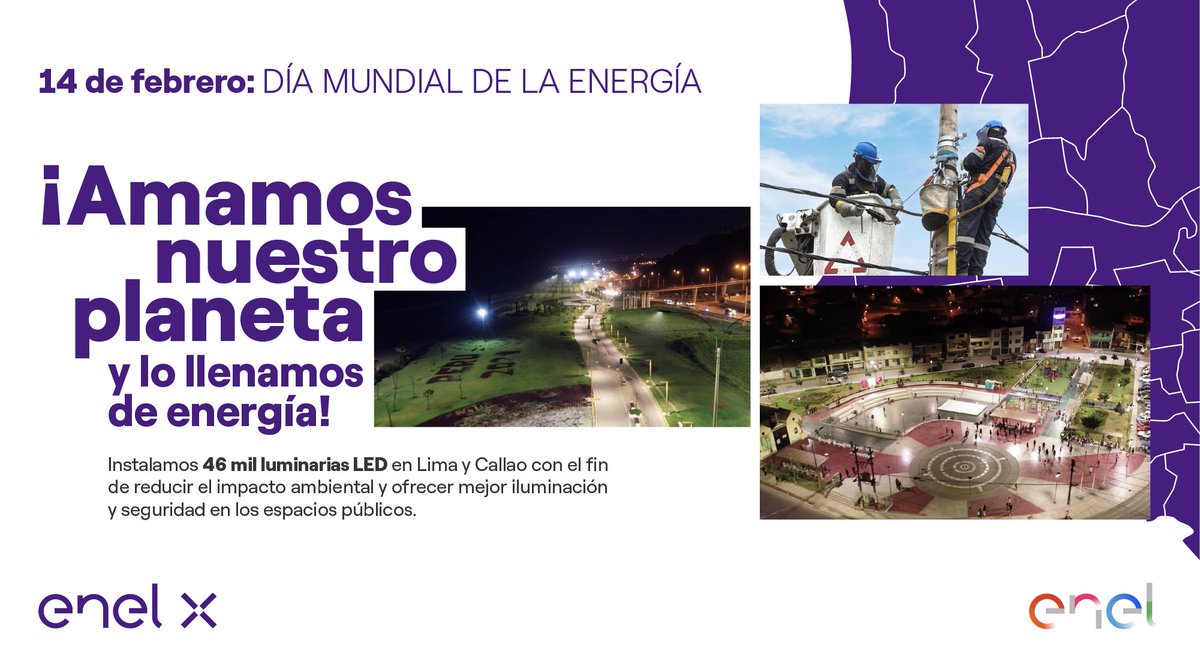 Enel Perú on Twitter "¡Instalamos 46 mil luminarias LED!💡 En Lima y