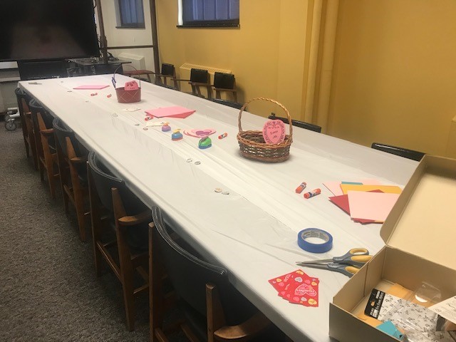 We are setting up for our Valentine's event! Come to the RBML to make buttons and valentines, color images from materials in our collections, and see a fabulous display of items! 3-5pm today, and snacks will be served! 💕 #beourvalentine