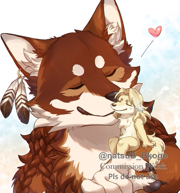 A valentine's day commission for  and  The two lovely canine~  