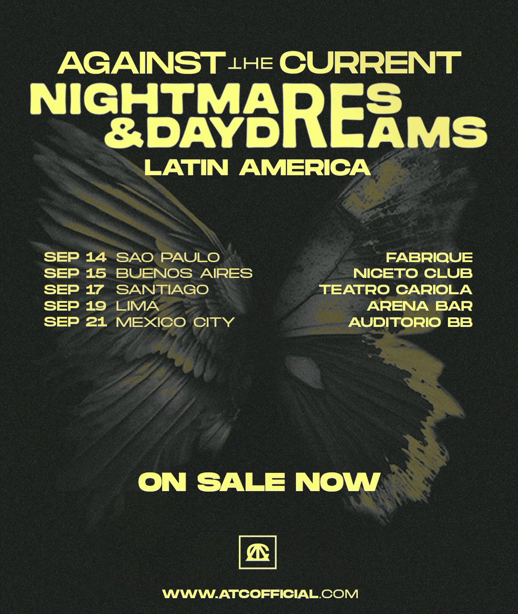 ATC_BAND's tweet photo. Latin America! 🇧🇷🇦🇷🇨🇱🇵🇪🇲🇽

Nos vemos em Setembro! Nos vemos en Septiembre! 

Ingressos/Entradas AQUI: https://t.co/TDfRfJx4rB https://t.co/RG2ciCXaJv