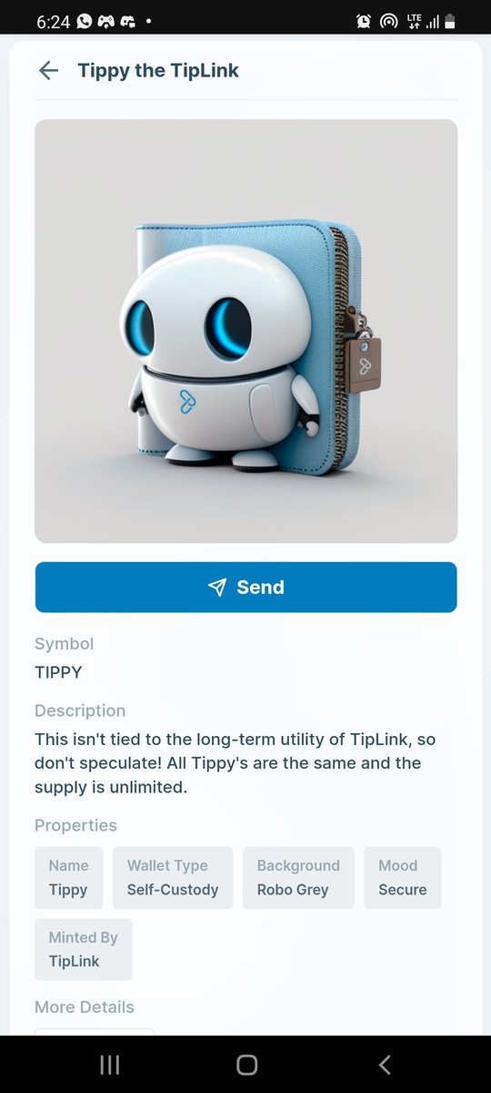 @TipLinkgames <a href="/samoyedcoin/">SAMO</a> Thanks for the 500 DOGLARS ❤🐶 and my Tippy NFT <a href="/TipLinkOfficial/">TipLink (now @Fin)</a> I love it