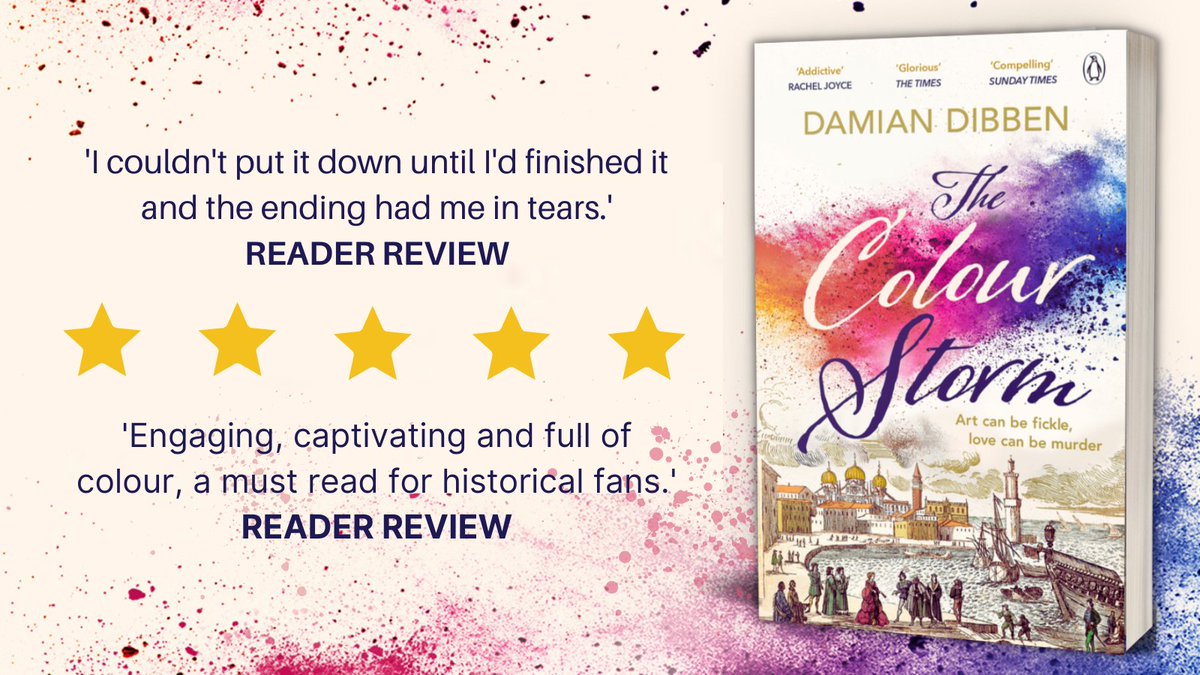 Art is fickle... Love is murder... Will love be the key or the downfall? The beautiful story of art and ambition, love and obsession #TheColourStorm by @DamianDibben is out in paperback on Thursday!