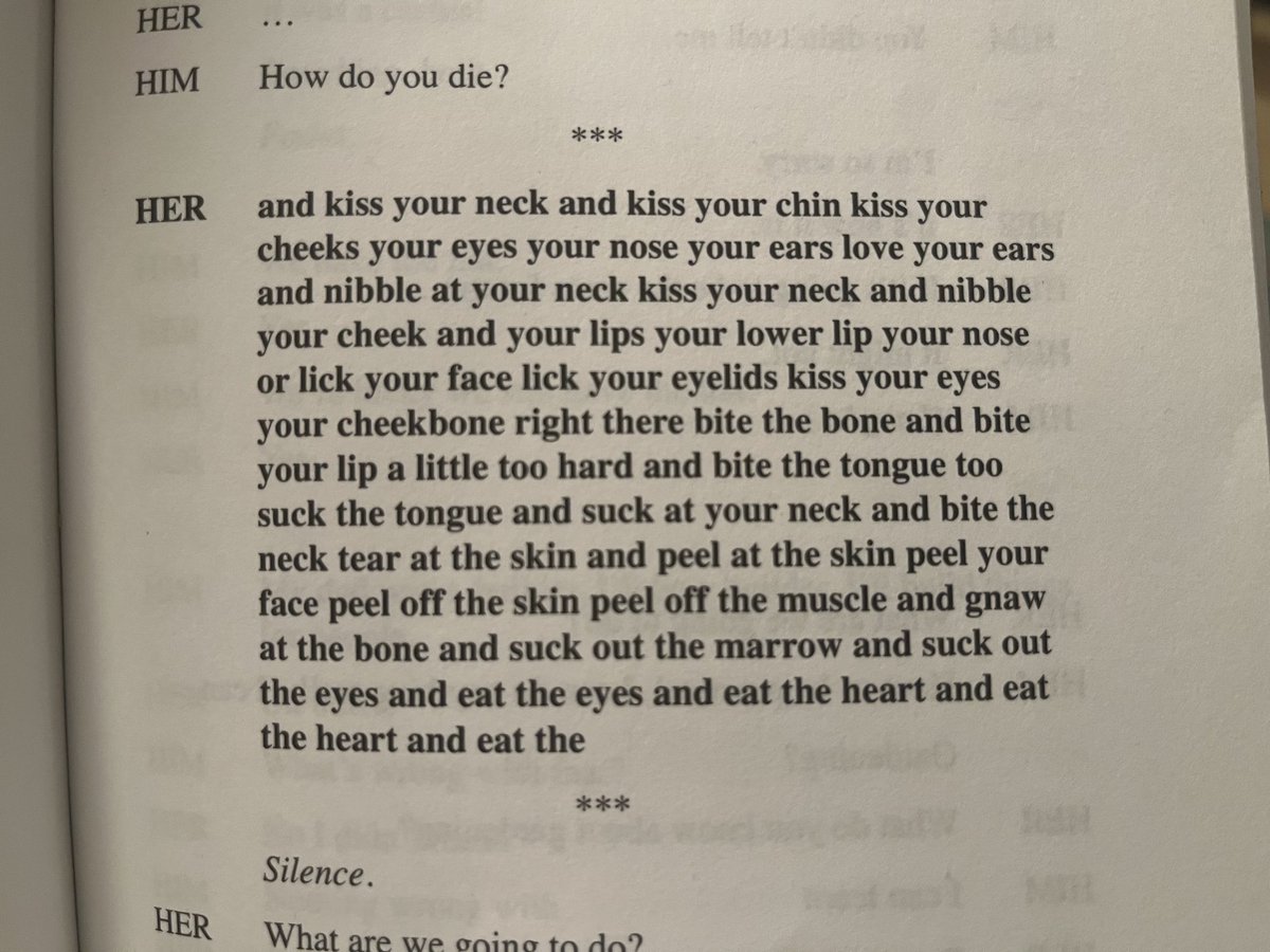 A beautiful Valentine’s Day monologue to recite to your significant other ❤️❤️❤️ (from Cordelia Lynn’s ‘Love and Other Acts of Violence’)