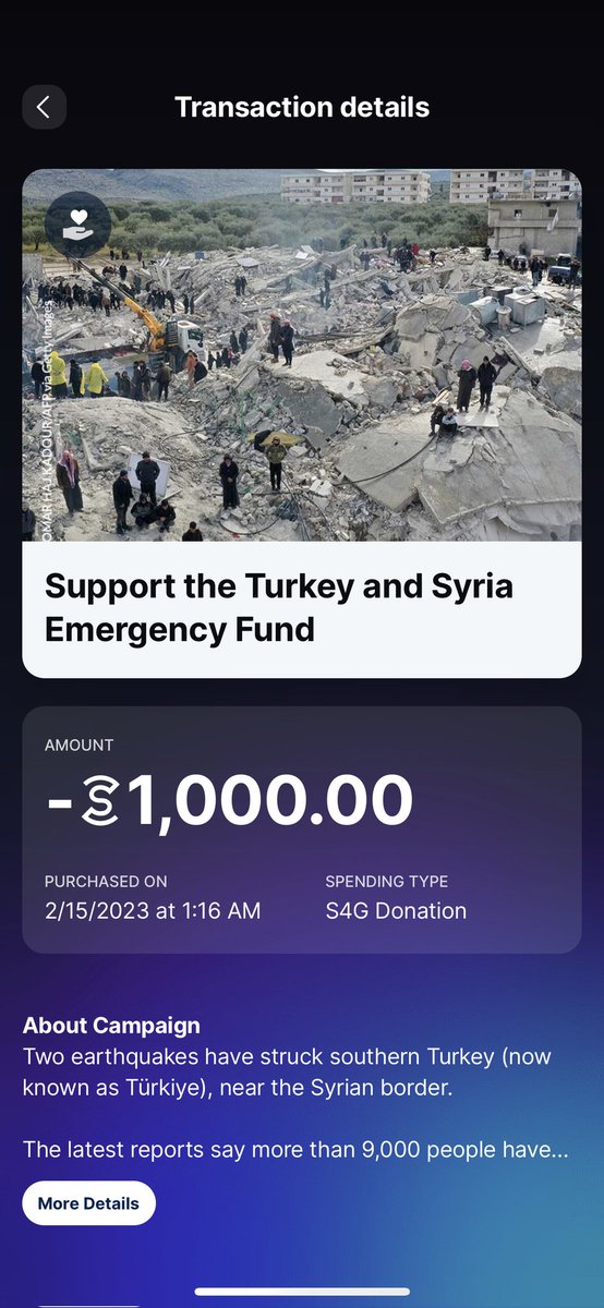 #SweatCoin
Thanks sweatcoin 🙌 🙌 🙌 
Join Sweatcoin to support the Turkey and Syria Emergency Fund  with your steps sweatco.in/i/ir1225/33632