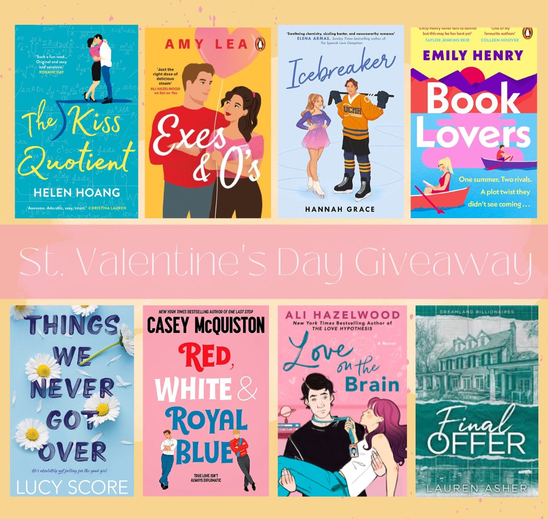 bookishbluebird's tweet image. St. Valentine's Day #Giveaway 🌹 Follow my account &amp;amp; retweet this post to be in with a chance of winning ONE of these bestselling romance books. Ends 14/3/23 at 12pm. #BookTwitter #BookTwt