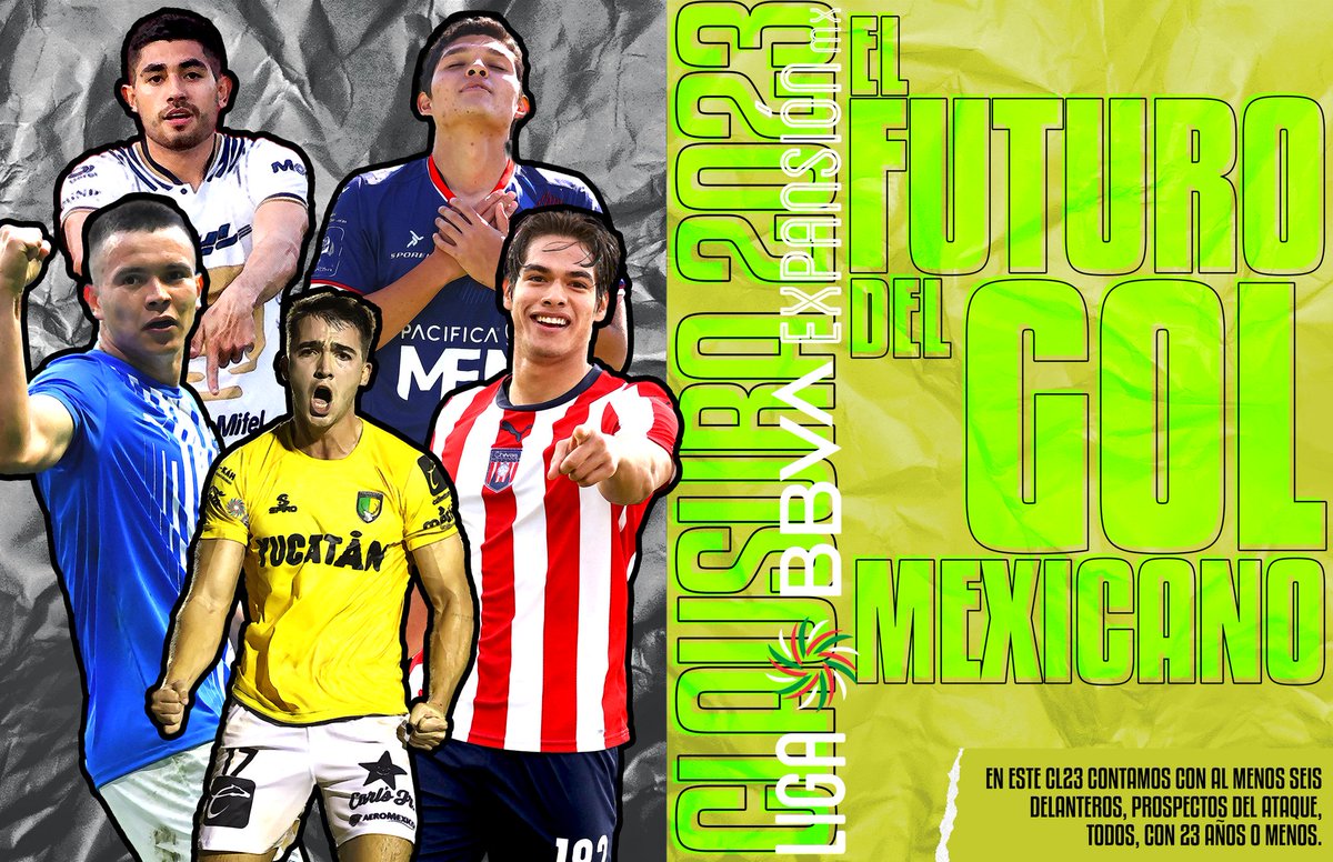 LigaMXExpansion's tweet photo. ¡EL FUTURO DEL GOL MEXICANO 🇲🇽🔥🔝!

En este #Clausura2023, varios delanteros nacionales Sub 23, han levantado la mano con goles y buenas actuaciones. Checa los perfiles de cada uno y descarga nuestro nuevo especial 🤩😬😎

https://t.co/z48AaTh4zA https://t.co/qUU20uPymG