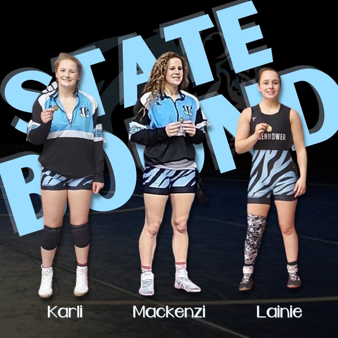 CONGRATULATIONS to our STATE BOUND IKE Lady Wrestlers!! Good luck at State, Karli, Mackenzi, &amp; Lainie!!  #tigernationproud