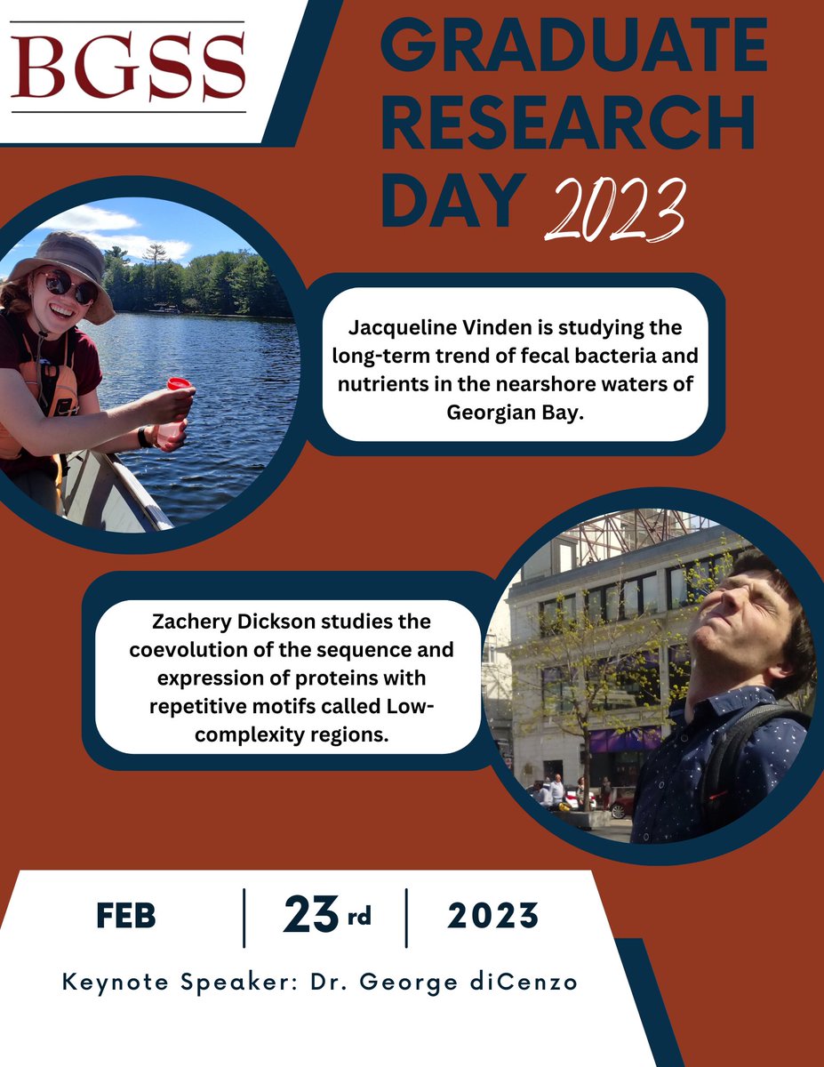 MacBGSS's tweet photo. We have finalized our GRD 2023 schedule, and confirm that the day will go from 8AM - 6:15PM on Febraury,23,2023. It will be a long, but exciting day to share the department's research! https://t.co/SuadJcQQxE