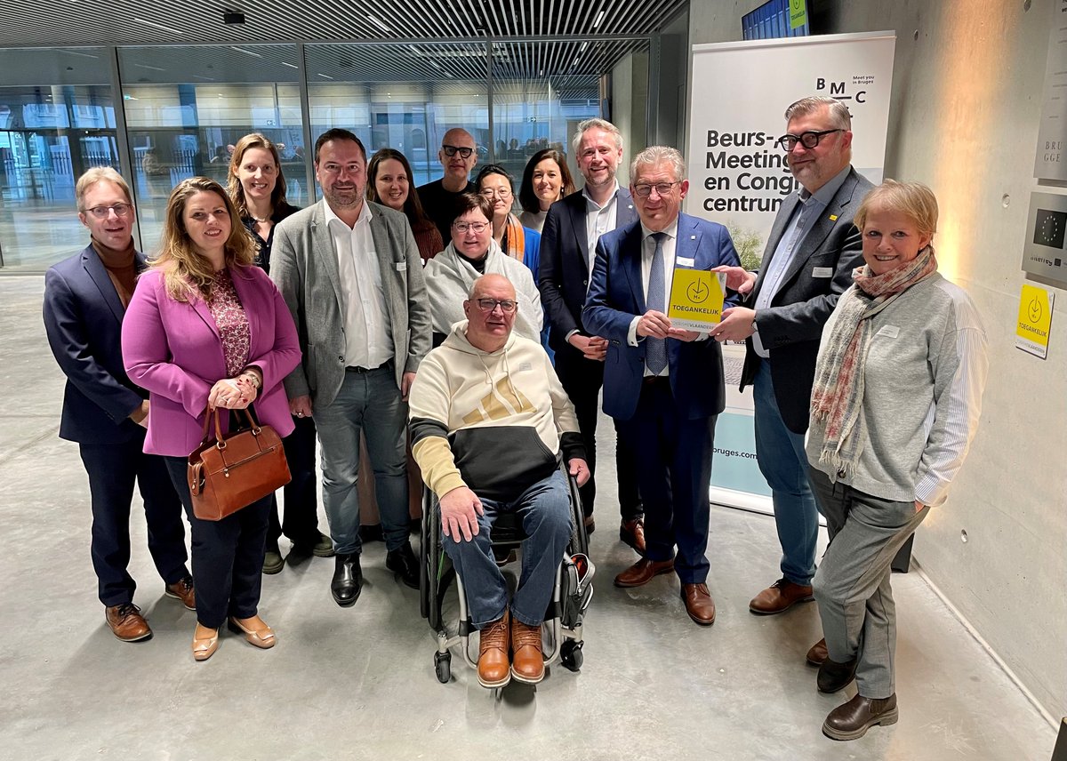 bmccbruges's tweet photo. Toerisme Vlaanderen heeft het allereerste ‘M+label’ toegekend aan het Beurs-, Meeting- en Congrescentrum. Het BMCC mag zich officieel een goed toegankelijke congresinfrastructuur noemen. Een mooie erkenning. Meer info: https://t.co/3WRSNrBidB

@toerisme_vla @Inter_toegvl https://t.co/gjEZ61FpwD