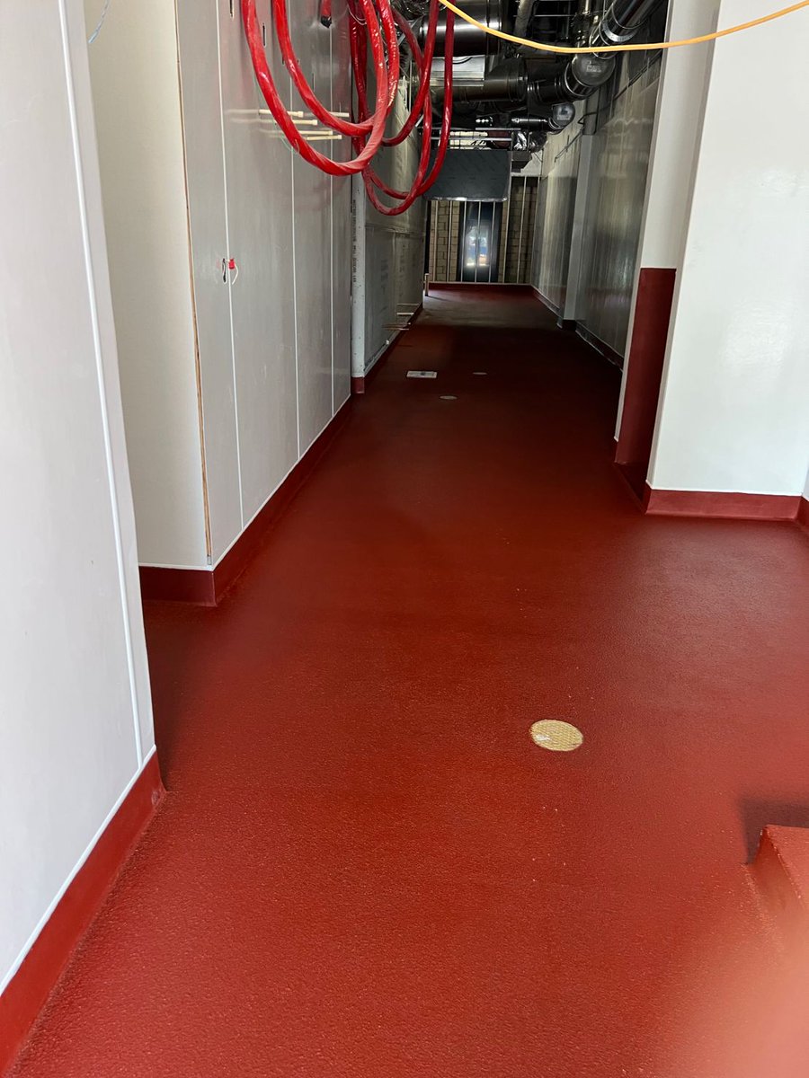 Today seemed like the perfect day to show off this beautiful red floor 😍 ❤️. MasterTop SRS was installed in this Rock ‘n’ Roll inspired restaurant, and we couldn’t be more impressed with how it turned out.  See more  bit.ly/3IoW0We #mastertop #performanceflooring