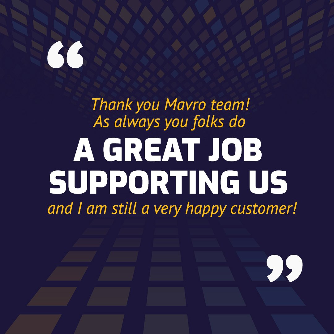 We ❤️ our customers and take pride in 100% customer retention 🙌 as attested by this quote from one of the largest communications companies in the world... Want to know how we do it? Learn more at mavroimaging.com/about-us/why-m… 
#remittanceprocessing #documentprocessing #digitalmailroom