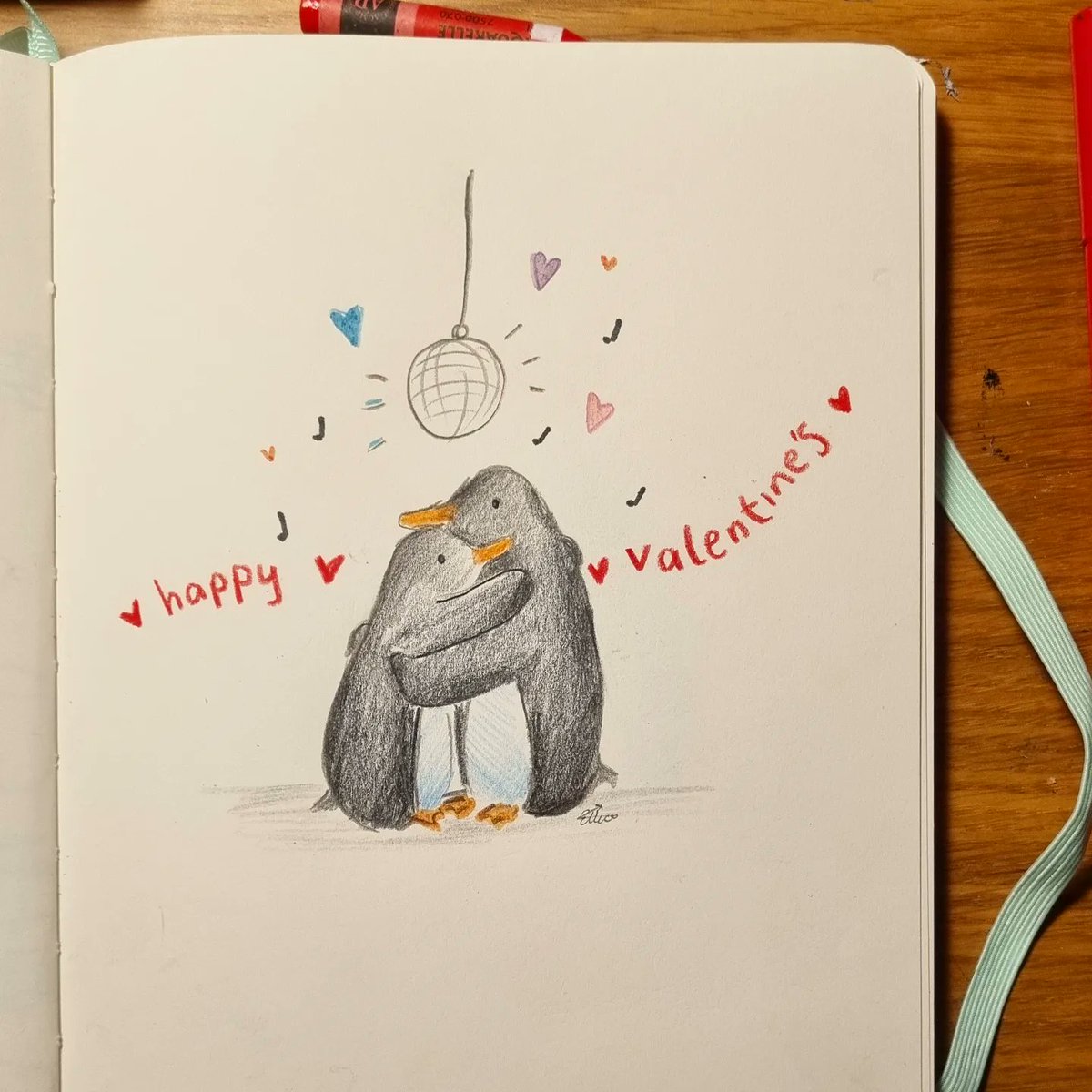 Happy Valentine's day! 🐧💕🌟

🏷 #valentines #valentinesillustration #penguin #penguinillustration #handdrawn #colouredpencil #sketch #childrensbookillustration #animaldrawing #smallbusiness #freelance #freelanceillustrator #illustrator #eviealicedesigns