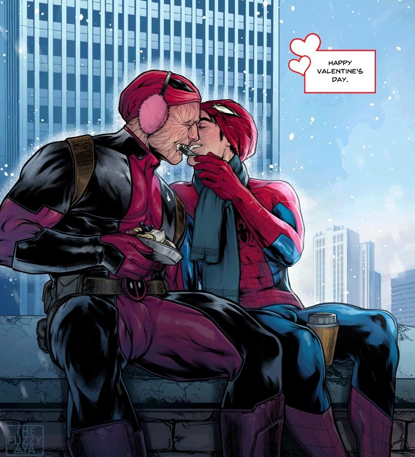 Happy Valentine's Day for Spidey and Deadpool 💕
