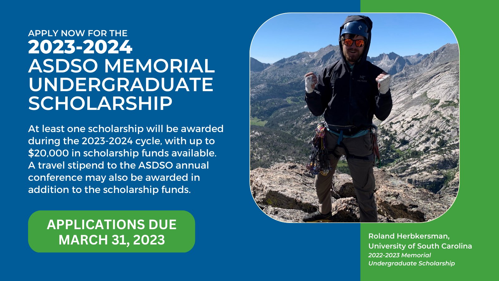 ASDSO on Twitter "The ASDSO 20232024 Memorial Undergraduate