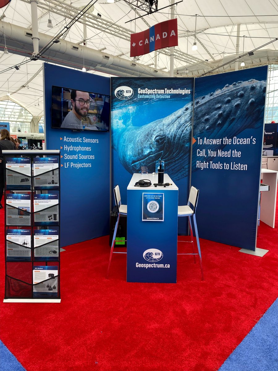 GeoSpectrumTech's tweet image. Welcome to Day 1 of @OceanologyIntl, #OiAmericas!
Jason, Melanie, and Walter (🐳) are waiting for you under the Canadian Pavilion (Stand C50 and D50).
#CanadaOceanTech #OIA
