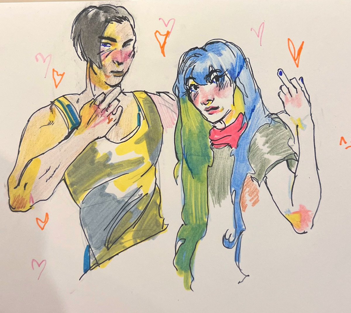 megaotsos's tweet photo. drew @azjuns characters for this year valentines. happy valentine’s day to all who celebrate it btw https://t.co/oeqgPlmzWG
