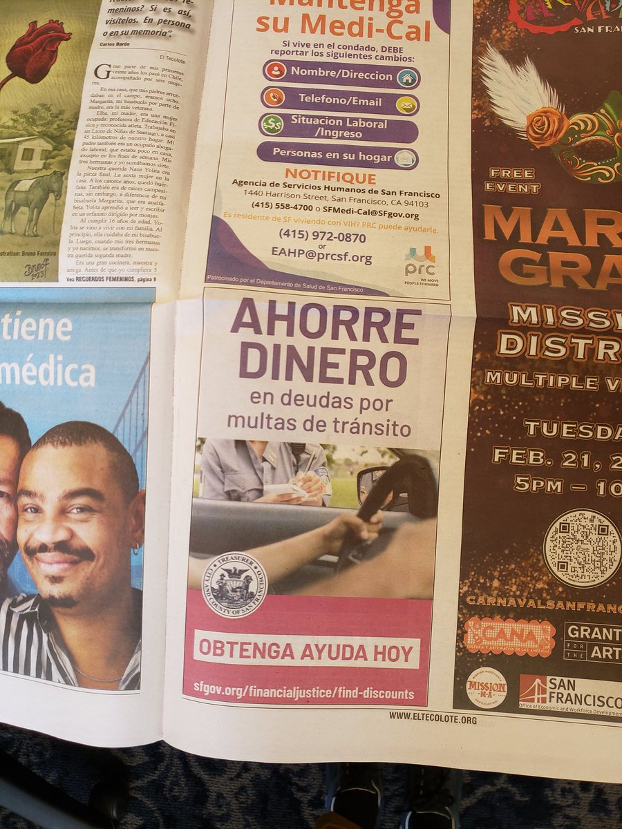FairFinesFees's tweet photo. ¡Ahorre dinero en multas de tráfico! @eltecolotesf Soliciten reduciones de multas aquí https://t.co/wbEAH8JTF3
@SFHumanServices #FinancialJusticeProject https://t.co/9Q7LqcgigC