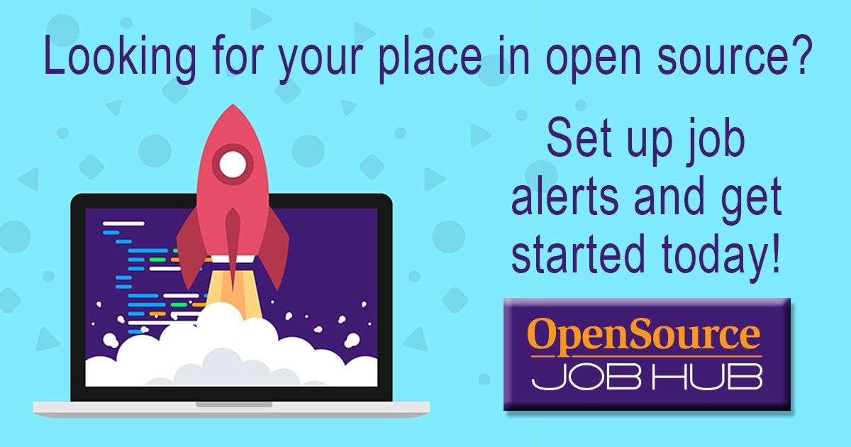OSJobHub's tweet image. Are you looking for the right job with an open source company? Find out when new positions are posted by signing up for job alerts on #OSJobHub opensourcejobhub.com/jobs/ #OpenSource #jobs #career #Linux #SoftwareDevelopment #DevOps #sales #marketing #security