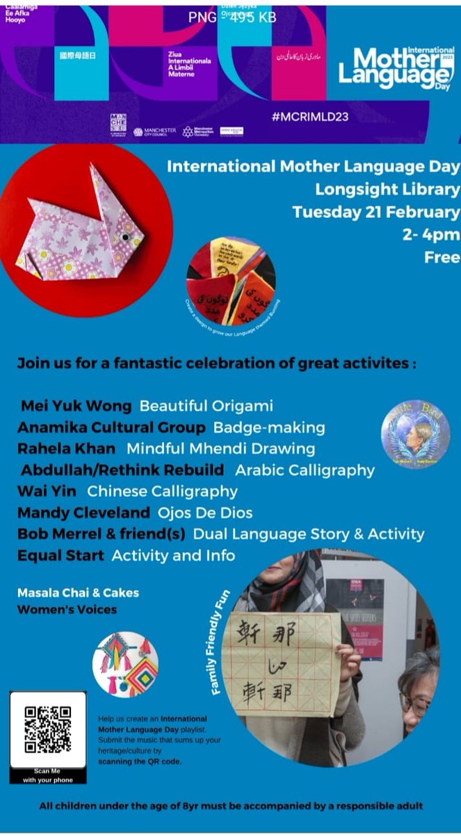 Wai Yin Society (@waiyincws) on Twitter photo International Mother language day. We are working in partnership with <a href="/MCCLongsight/">MCC Longsight</a> and other partner organisations. Come to join us on
21 Feb. International Mother language day. We are working in partnership with <a href="/MCCLongsight/">MCC Longsight</a> and other partner organisations. Come to join us on
21 Feb.