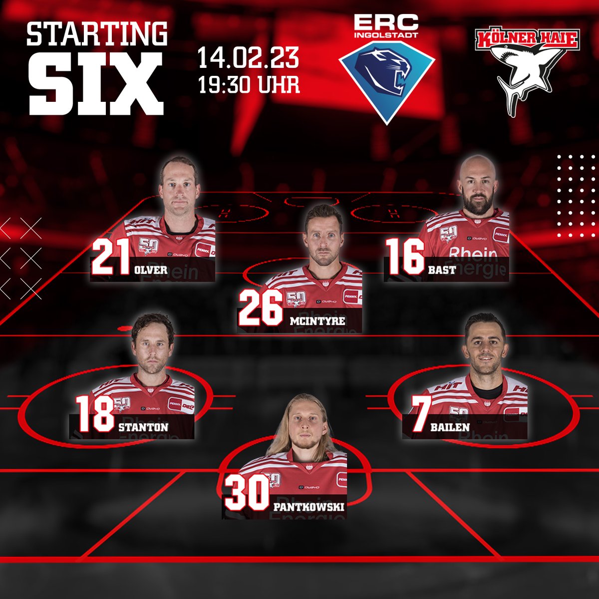 Koelner_Haie_72's tweet photo. Auf geht's gegen Ingolstadt! Wir starten exakt wie schon am Sonntag gegen München. Der Kader bleibt unverändert. Zach Sill und Julian Chrobot fehlen weiterhin. Auch nicht dabei sind Max Glötzl und Alex Oblinger. #INGvsKEC https://t.co/7Cx5gTjk03