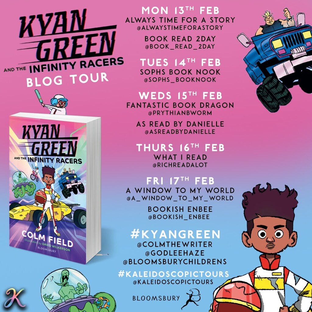The final tour that started this week is out of this world... it's Kyan Green and the Infinity Racers by Colm Field!

Please do follow all of the wonderful bloggers taking part so you don't miss any exciting content that will be coming out this week.… instagr.am/p/CoprfPHor8o/