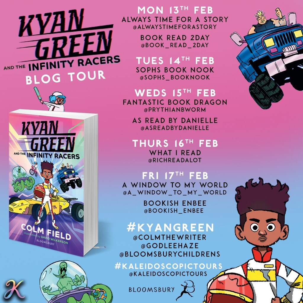 The final tour that started this week is out of this world... it's Kyan Green and the Infinity Racers by Colm Field! Please do follow all of the wonderful bloggers taking part so you don't miss any exciting content that will be coming out this week.… instagr.am/p/CoprfPHor8o/