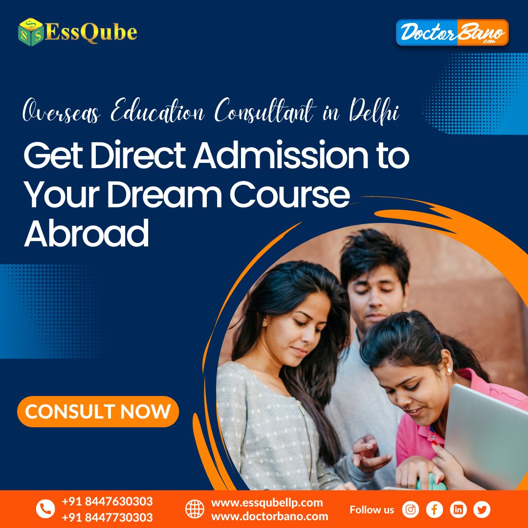 We help students study abroad for upcomin session 2023 and DoctorBano is most trusted best foreign education consultant in Delhi
.
#essqube #doctorbano  #studymbbsinrussia #MBBSKazakhstan #overseaseducation #overseasstudyconsultant #overseastudy #neetpg2023