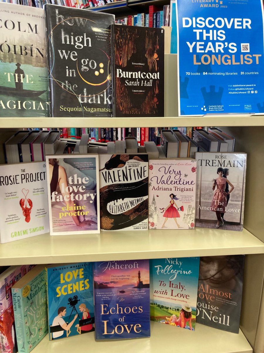 DLR_Libraries's tweet image. Come in and browse at #ShankillLibrary. We have some ❤️ titles for the day that&apos;s in it as well as a selection from this year&apos;s @DubLitAward longlist. We&apos;re open late tonight until 8pm and tomorrow  10-1 and 2-5pm.