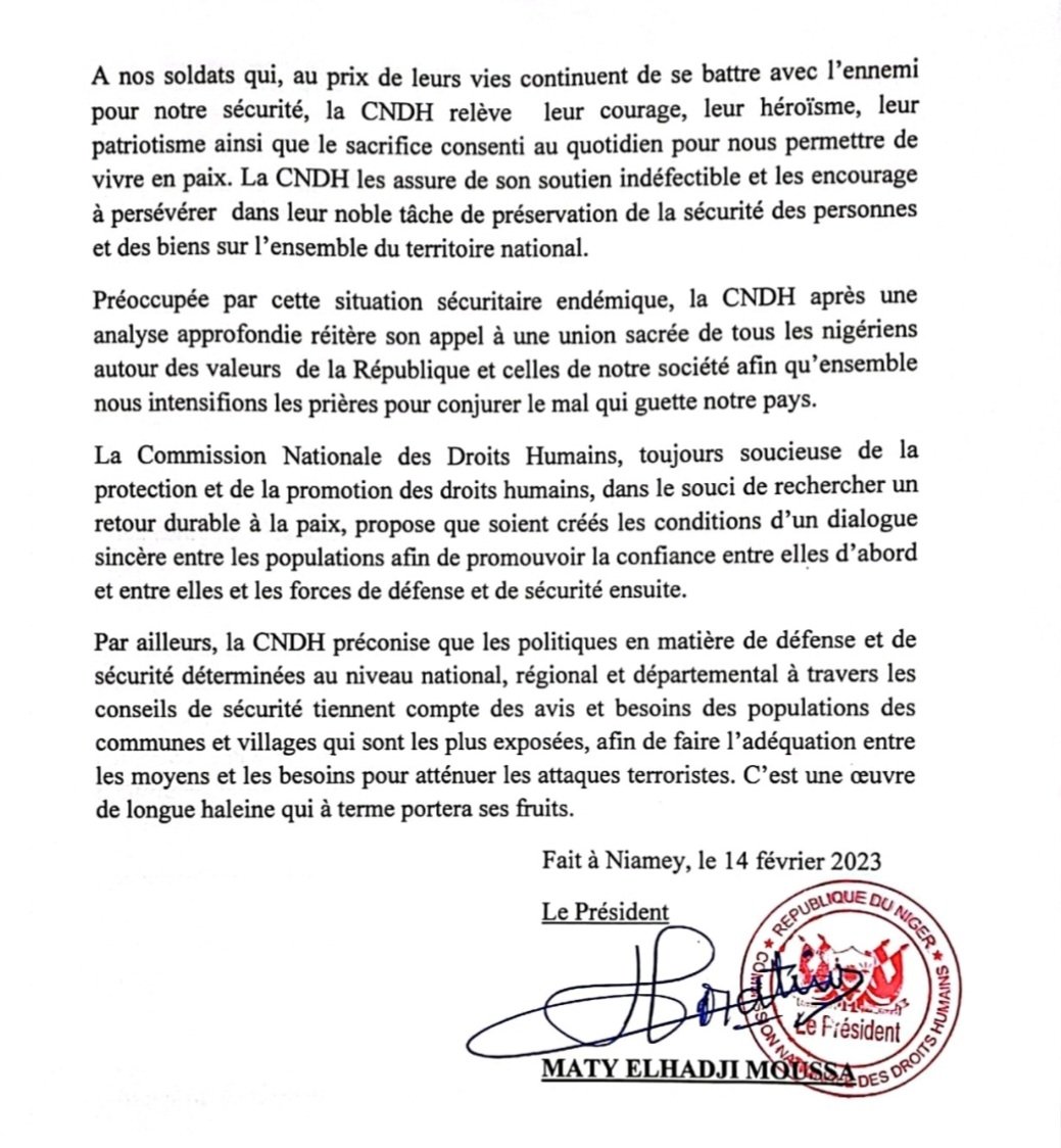 cndhniger's tweet photo. COMMUNIQUE DE PRESSE DE LA COMMISSION NATIONALE DES DROITS HUMAINS (CNDH)!! https://t.co/jnP2WXu8tl