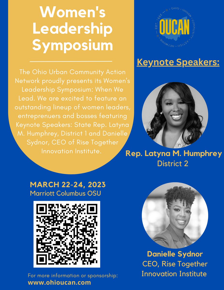 OHUrbanCounties's tweet photo. The lineup of amazing speakers keeps growing and we're here for it. So show yourself some LOVE today and register for OUCAN Women's Leadership Symposium, March 22-24. #WLS23 #WhenWeLead https://t.co/tmH0Kz8D31