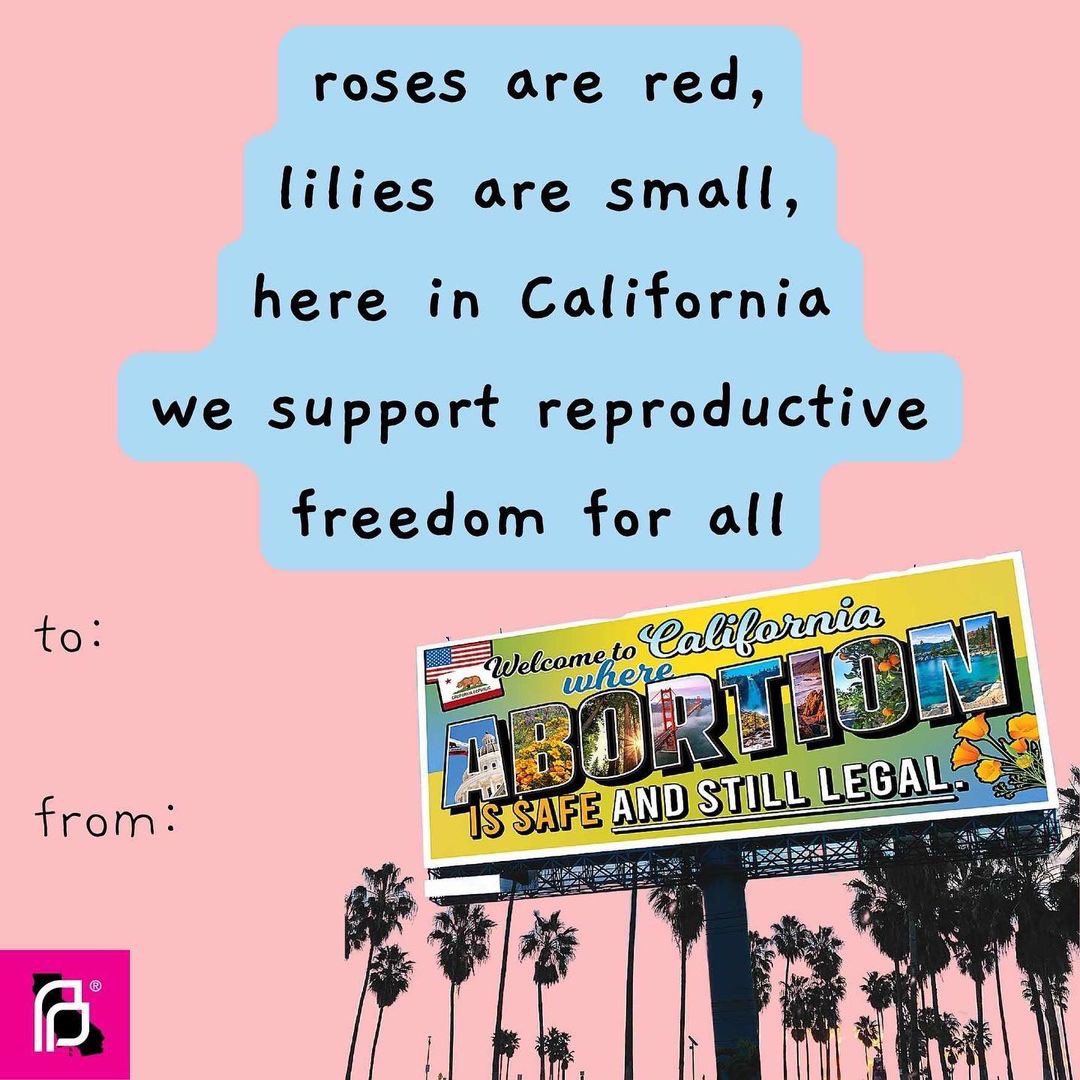 Roses are red,
Lilies are small, 
Here in California 
We support reproductive freedom for all!
#HealthPolicyValentines