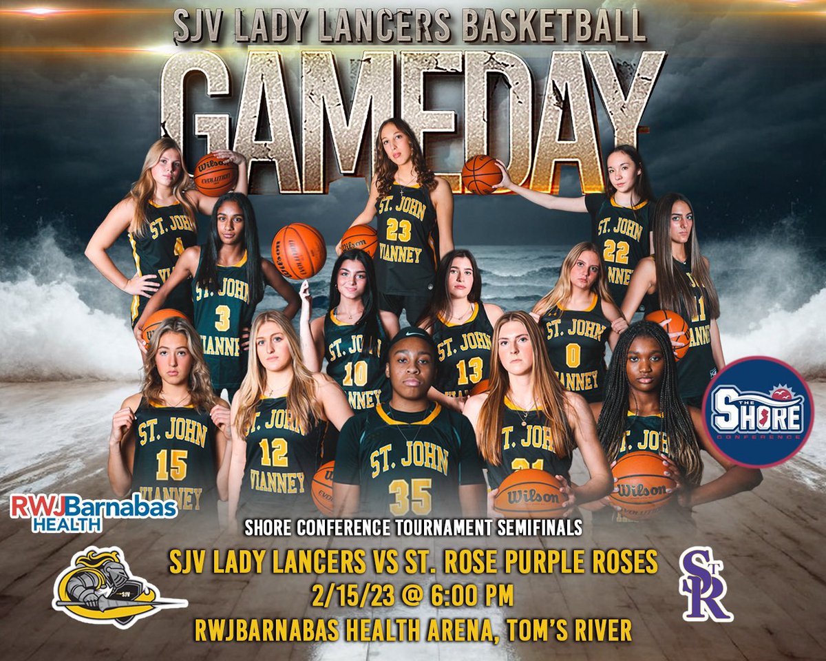 SJV Lady Lancers Basketball (@sjvladylancers) on Twitter photo Lancer Nation! POP OUT and support your SJV Lady Lancers Basketball Team @ the Shore Conference Semifinals as they take on the St. Rose Purple Roses on Wed Feb 15 @ 6PM at RWJBarnabas Health Arena! Let's GO!!!! <a href="/sjvcoach/">Dawn Karpell</a> <a href="/pero_zoe/">Zoe</a> <a href="/SJVHS_Athletics/">Pat Smith</a> <a href="/SJVHS/">Saint John Vianney High School</a> 📸🎨 <a href="/LauraBruen/">Laura Bruen</a> Lancer Nation! POP OUT and support your SJV Lady Lancers Basketball Team @ the Shore Conference Semifinals as they take on the St. Rose Purple Roses on Wed Feb 15 @ 6PM at RWJBarnabas Health Arena! Let's GO!!!! <a href="/sjvcoach/">Dawn Karpell</a> <a href="/pero_zoe/">Zoe</a> <a href="/SJVHS_Athletics/">Pat Smith</a> <a href="/SJVHS/">Saint John Vianney High School</a> 📸🎨 <a href="/LauraBruen/">Laura Bruen</a>