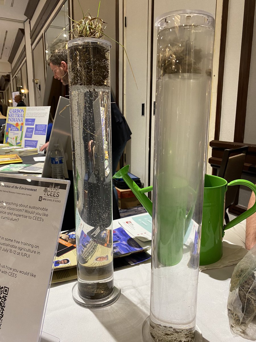 CEES_IUI's tweet photo. Slake test demo - a fresh run of the conventionally framed soil. The grass-topped soil chunk is from Sunday after. https://t.co/2QhsOr0GOD