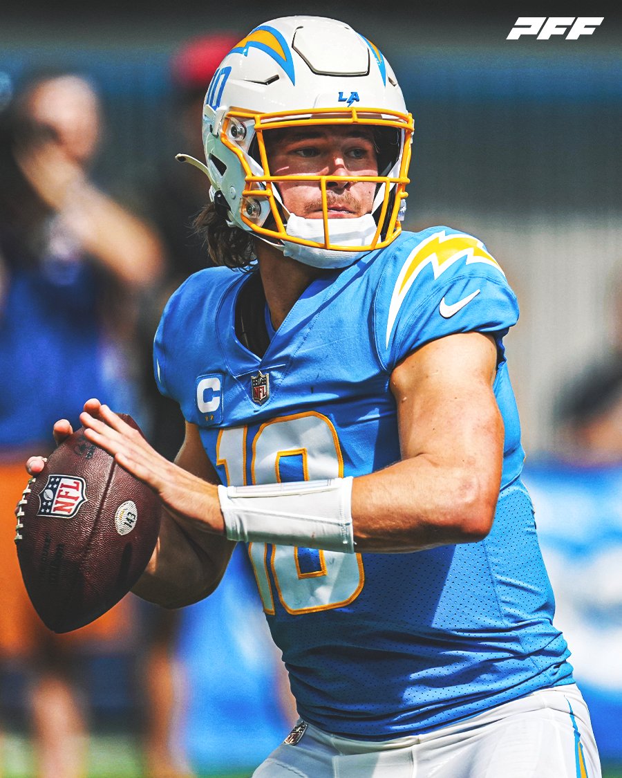 PFF_Fantasy's tweet image. Who has the strongest arm in the NFL?