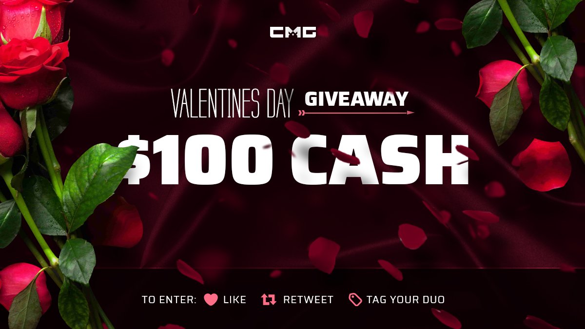 🌹 $100 VALENTINES GIVEAWAY 🌹

HOW TO ENTER: 
♻️ Like and RT this tweet
✅ Follow 
👥 Tag your duo and/or Valentine

4 winners picked tonight $25 each GLHF!

#CMG #ValentinesDay #Giveaway