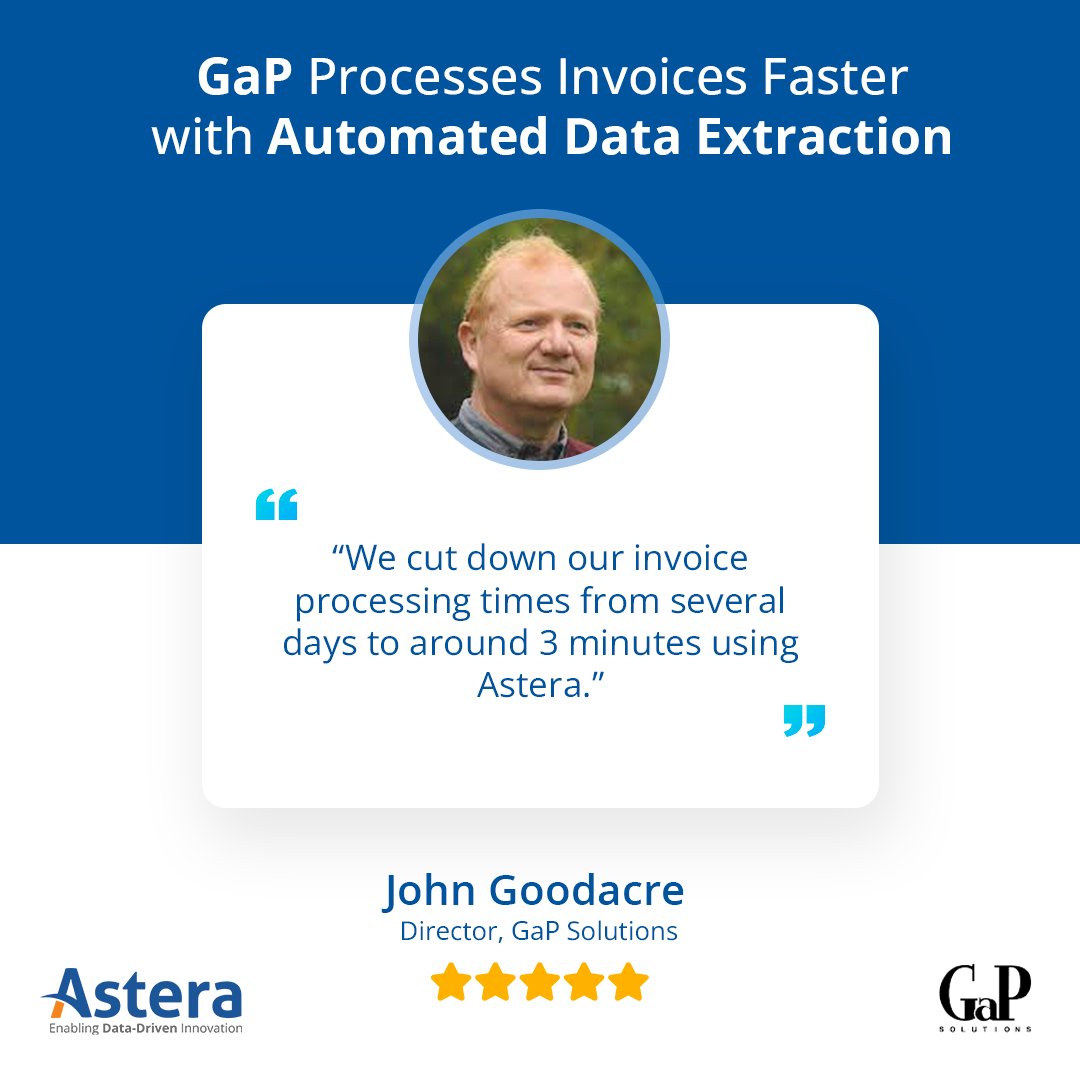 AsteraSoftware's tweet image. Extract data with confidence! 💯 
GaP Solutions, shares how Astera's cutting-edge automation technology has helped them maintain data integrity while achieving unmatched efficiency in their data extraction process.🚀
#DataIntegrity #AutomatedDataExtraction #CustomerTestimonial