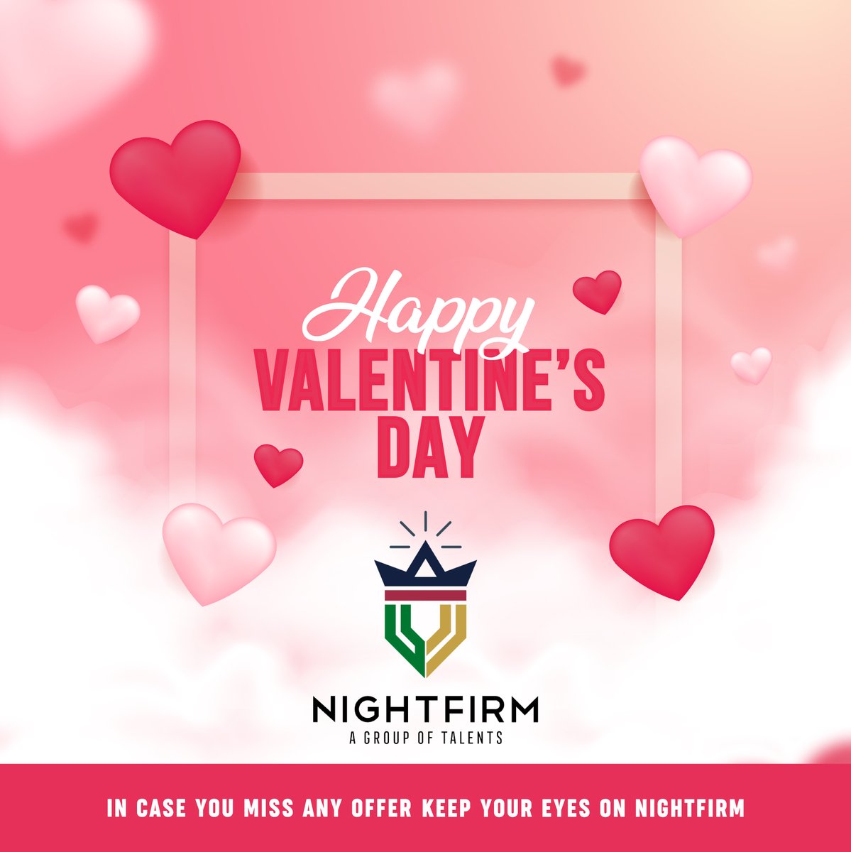 NightFirm's tweet photo. Celebrate love this Valentine's with NIGHTFIRM. We bring your brand to life with stunning visuals &amp; effective marketing strategies. Spread the love &amp; capture hearts with us! #ValentinesDay #NIGHTFIRM #SpreadTheLove" https://t.co/3qD3h71sRC