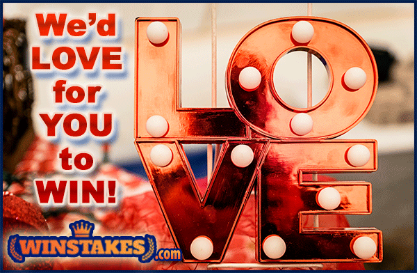win_winstakes's tweet photo. 💘Love is in the air this #ValentinesDay! 💘
Celebrate with Winstakes and get 100% Free entries for the chance to #win real cash prizes up to $500,000!
Keep entering daily: https://t.co/FLR0UA0ljL
❤️We'd LOVE for YOU to Win!🥰
#Winstakes #FreeMoney #Sweepstakes #Giveaways https://t.co/bmOyjeYYfJ