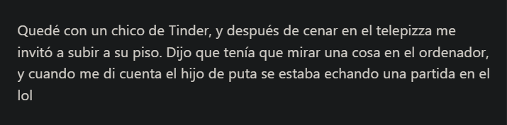 BaityBait's tweet photo. Vaya historias más románticas me habéis enviado

En 15 minutos abrimos directo y leo vuestras anécdotas vergonzosas sobre citas (yo contaré alguna mía) https://t.co/IiDQwvNbTt