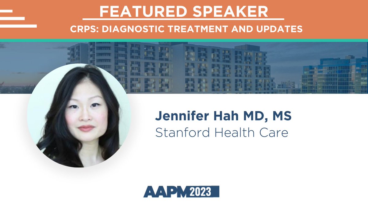 Save the date! For this year’s 39th Annual Meeting, featured speaker Jennifer Hah, MD, MS, will lead attendees in a discussion on anesthesiology techniques and novel pain therapies.

To register or learn more visit: aapmannualmeeting.com

#JenniferHah #AAPM2023