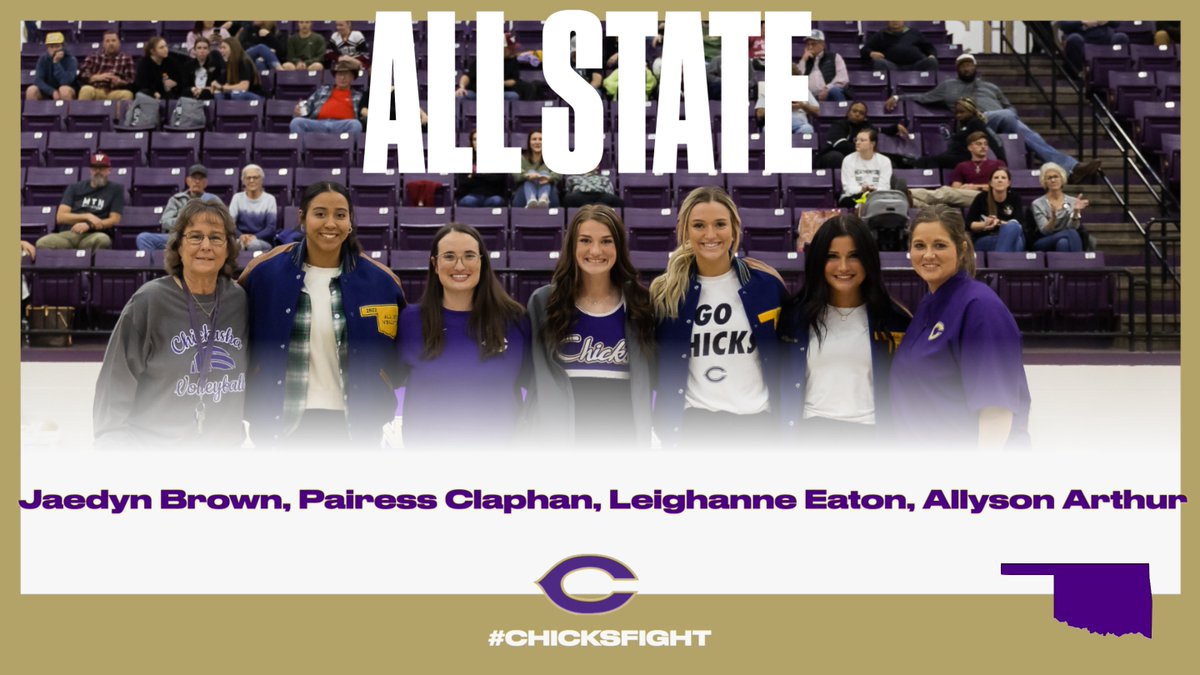 ChickashaATH's tweet photo. These Lady Chicks were honored with their Oklahoma All State jackets! Congratulations on an outstanding career! (Ma'Lek Murphy will be presented with his Oklahoma Football All State jacket at a later date) https://t.co/qsMIihiSM4