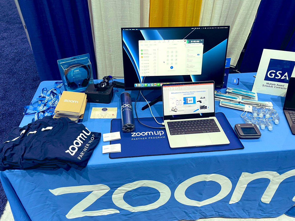 Carahsoft's tweet image. Hey #WEST2023! We've got @Zoom's latest #virtualcollaboration solutions on display in booth #2931! Learn more about #ZoomForGovernment &amp;amp; how it can deliver secure, compliant capabilities for your agency.