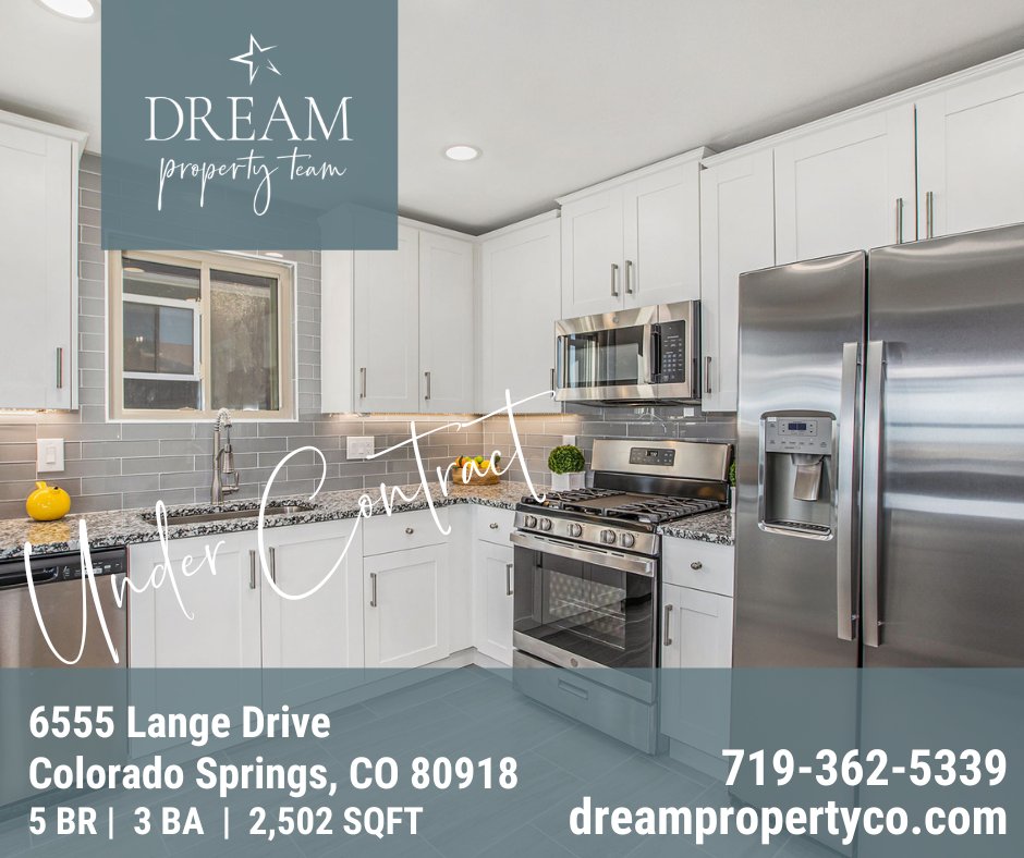 DreamPropertyCo's tweet photo. Way to go Team 🎉
Keep up the excellent work!
#UnderContract #DreamPropertyCo #Buyer #Seller #ColoradoSprings #RealEstate #Realtor #HomesForSale #WeBuyHomesForCash https://t.co/nvJHh3maA0